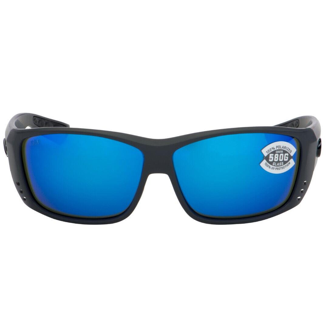 Costa Del Mar Cat Cay Sunglasses Matte Gray/blue Mirror 580Glass - Frame: Matte Gray, Lens: Blue Mirror 580Glass