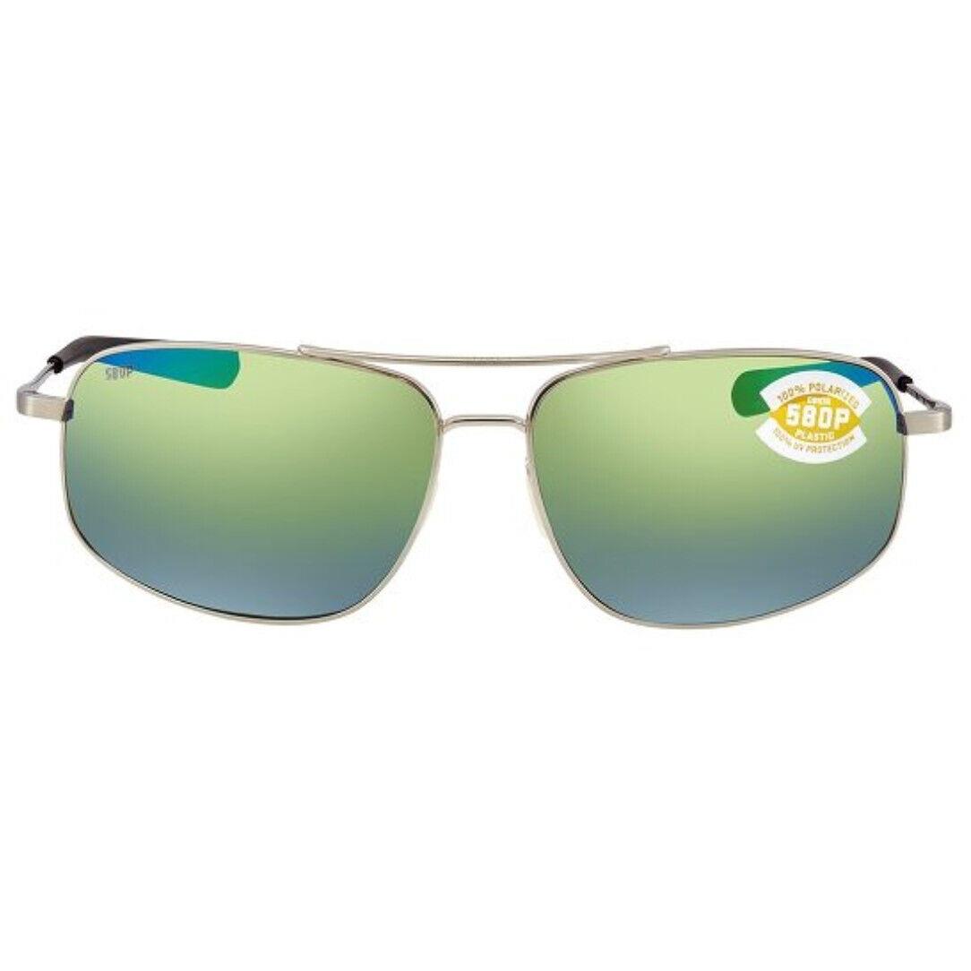 Costa Del Mar Shipmaster Sunglasses Brushed Palladium/green Mirror 580Plastic - Frame: , Lens: Green Mirror 580Plastic