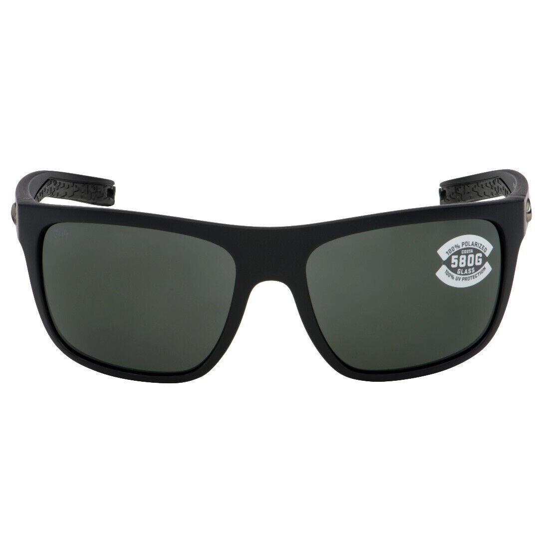 Costa Del Mar Broadbill Sunglasses Matte Black/gray 580Glass - Frame: Matte Black, Lens: Gray 580Glass