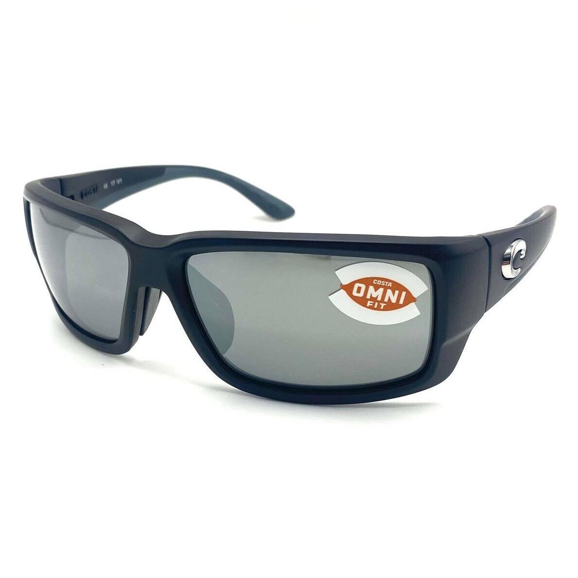 Costa Del Mar Fantail Sunglasses Matte Black Global Fit/gray Silver Mirror 580G - Frame: Matte Black Global Fit, Lens: Gray Silver Mirror 580Glass