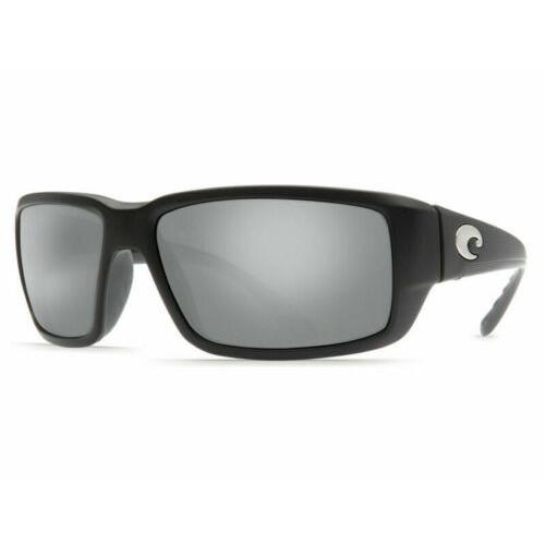 Costa Fantail Global Fit Sunglasses Matte Black Gray Silver Mirror 580G Fan - Frame: Matte Black, Lens: Gray Silver