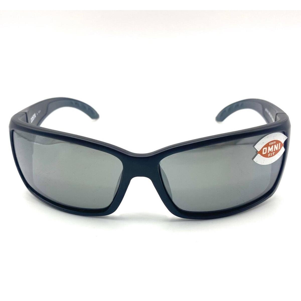 Costa Del Mar Blackfin Sunglasses Matte Black Global Fit/gray Silver Mirror 580G