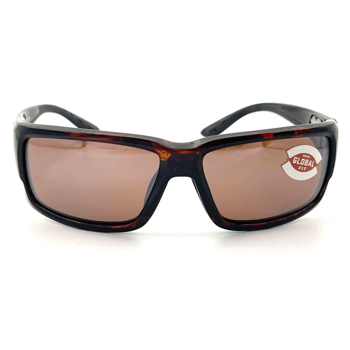 Costa Del Mar Fantail Global Fit Sunglass Tortoise/copper Silver Mirror 580Glass