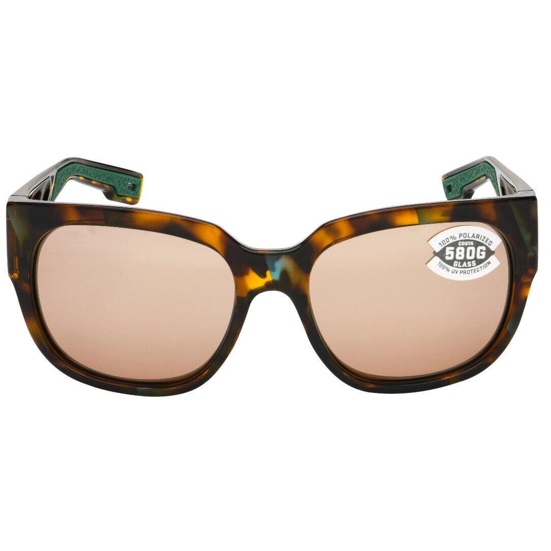 Costa Del Mar Waterwoman Sunglass Shiny Palm Tortoise/copper Silver Mirror 580G - Frame: , Lens: Copper Silver Mirror 580Glass