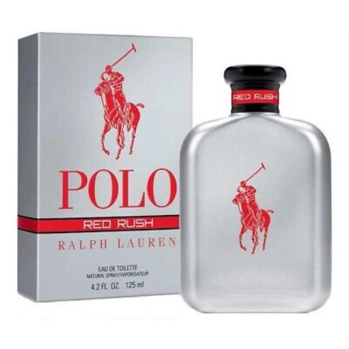 Ralph Lauren RL Polo Red Rush For Men Cologne 4.2 oz 125 ml Edt Spray