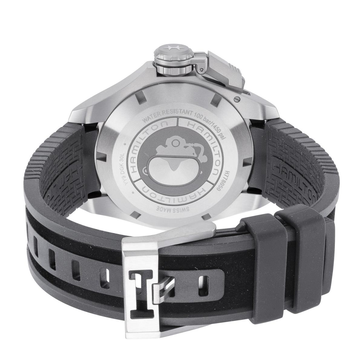 Hamilton Men`s H77805380 Khaki Navy Frogman 46mm Automatic Titanium Watch