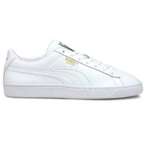 Puma Basket Classic Xxi Lace Up Mens White Sneakers Casual Shoes 37492301 - White