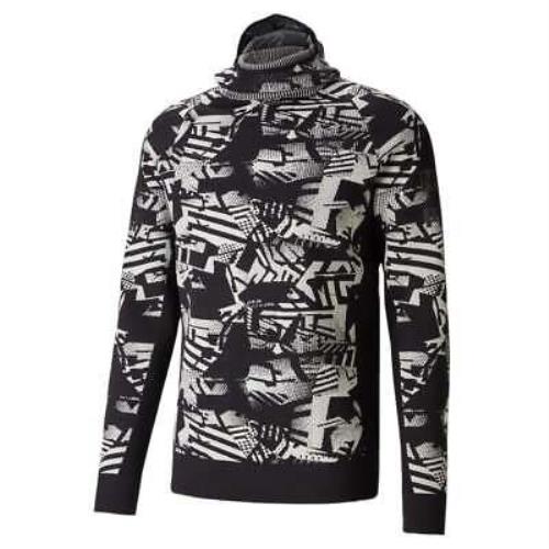 Puma Nemen X Scuba Graphic Long Sleeve Sweatshirt Mens Black White 53459102