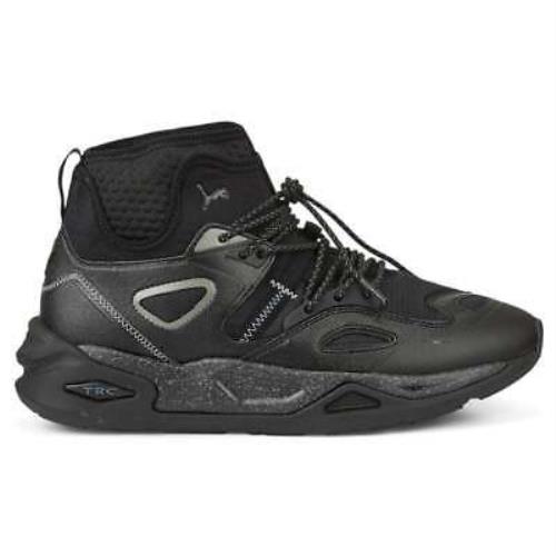 Puma Trc Blaze Mid Lace Up Mens Black Sneakers Casual Shoes 38662101 - Black