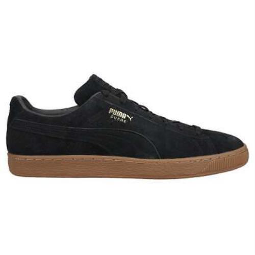 Puma Suede Gum Lace Up Mens Black Sneakers Casual Shoes 38117401