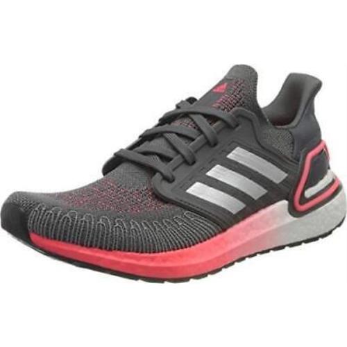 Adidas Womens Ultraboost 20 Running Shoes Grey/silver Metallic/signal Pink -7