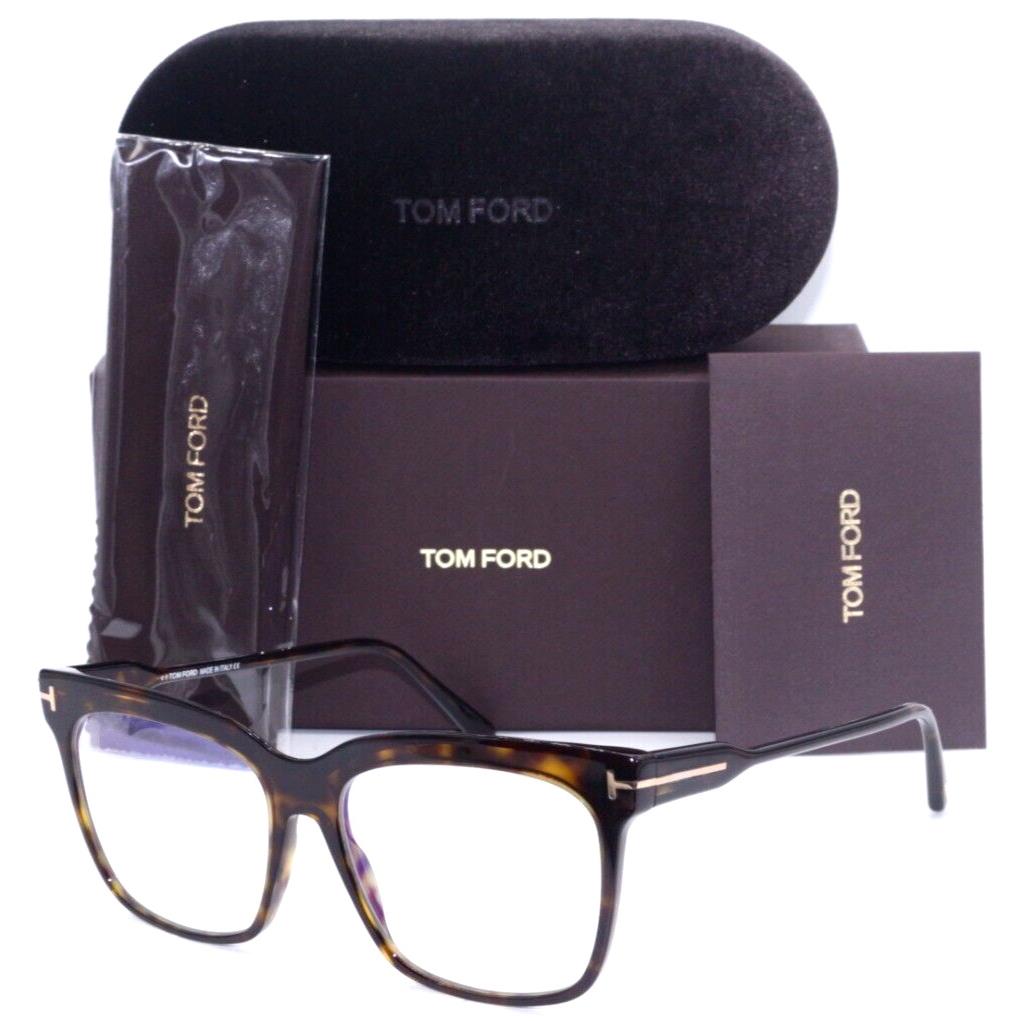 Tom Ford TF 5768-B 052 Polished Havana-gold Frame Eyeglasses 54-15