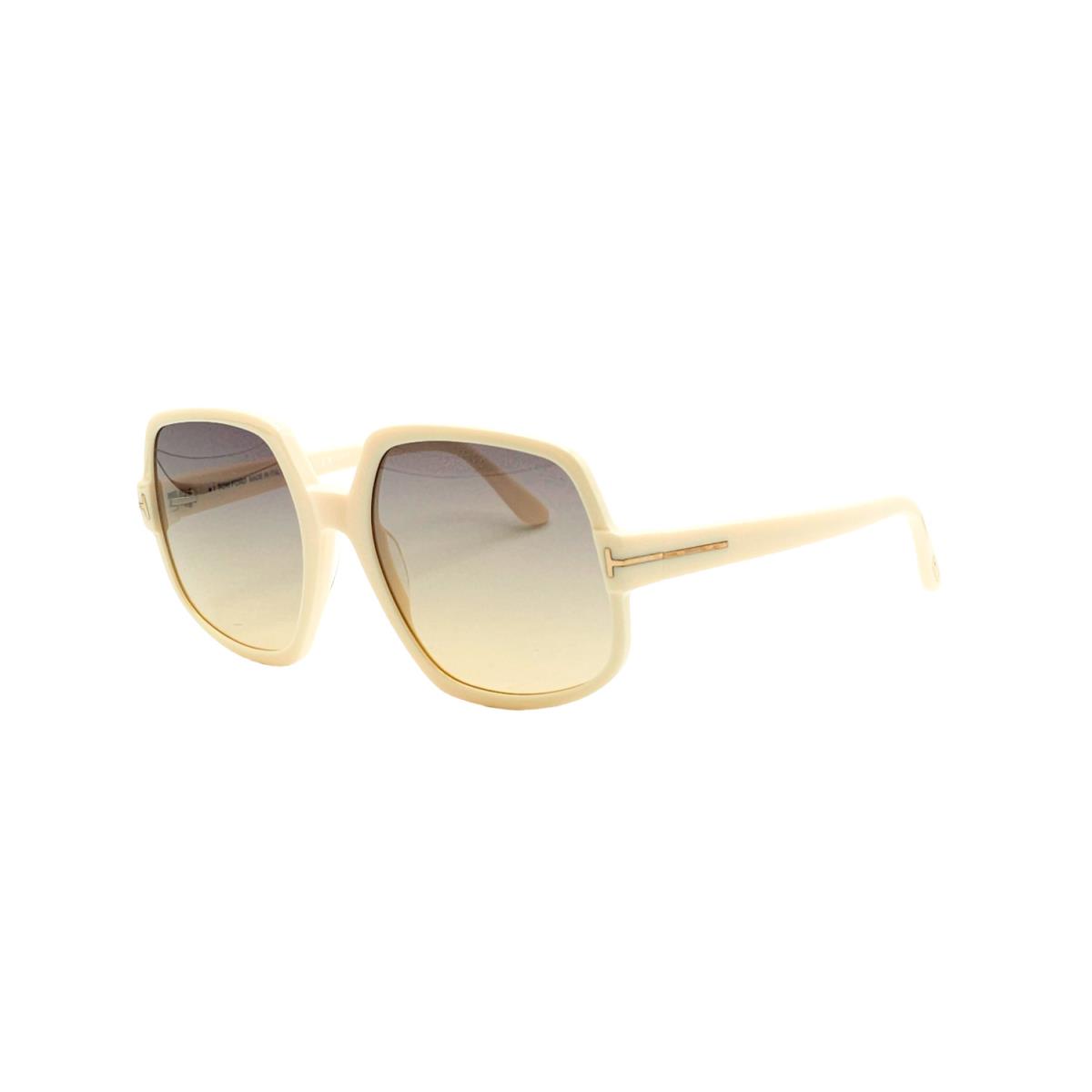 Tom Ford TF0992 Delphine-02 Sunglasses 25Z Ivory / Smoke Gradient Lenses 60