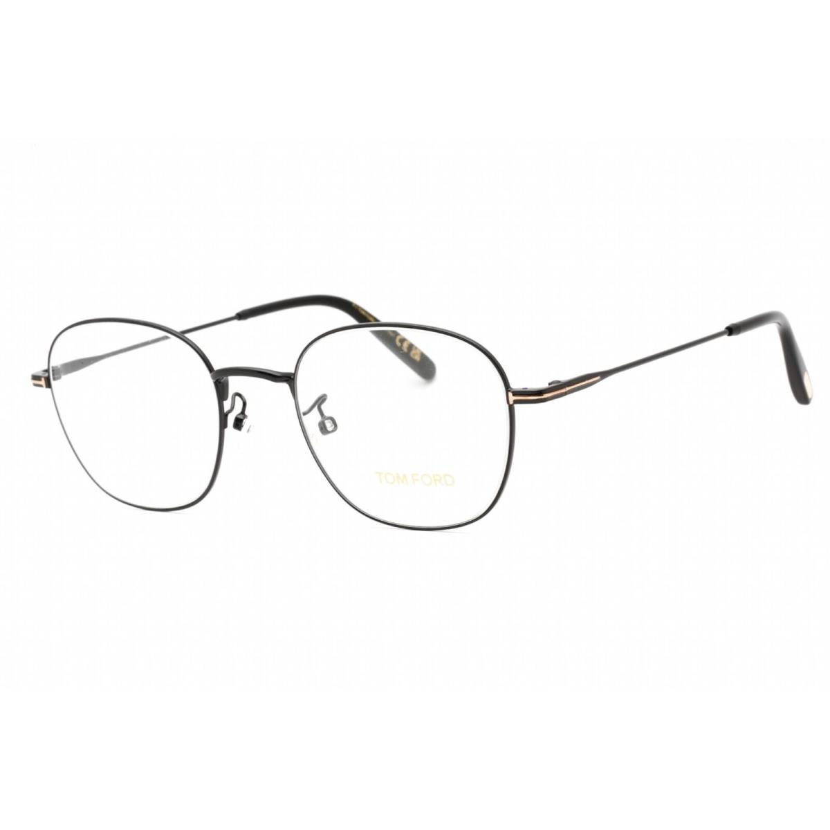 Tom Ford Men`s Eyeglasses Shiny Black Metal Round Full Rim Frame FT5790-K 001