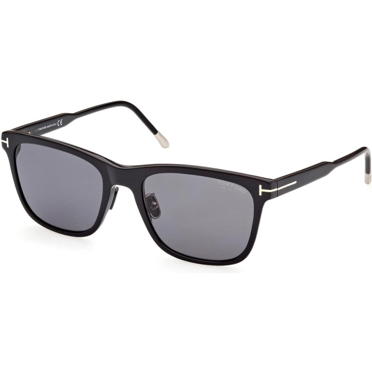 Tom Ford FT 0955 D 01D Shiny Black Smoke Polarized 57 mm Men`s Sunglasses