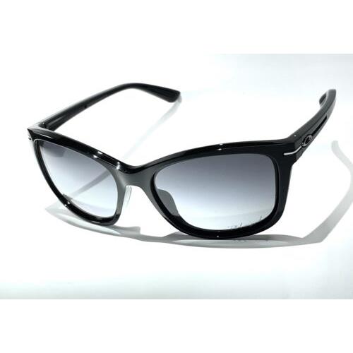 Oakley Drop In Women Sunglasses Polished Black Grey Polarized Lens