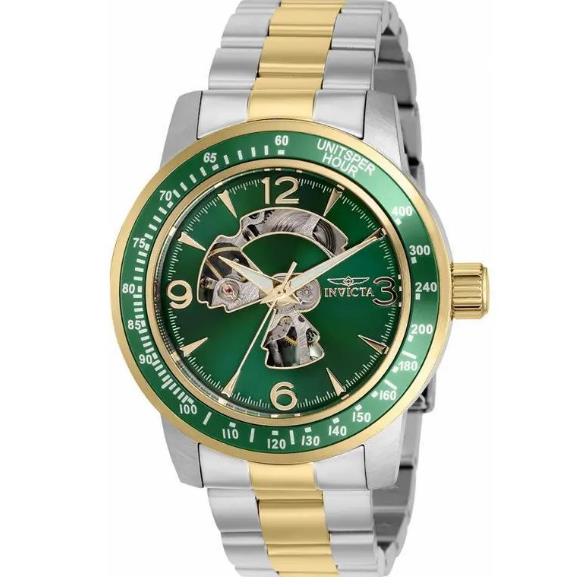 Invicta Specialty 38561 Men`s Round Green Skeleton Analog Mechanical Watch