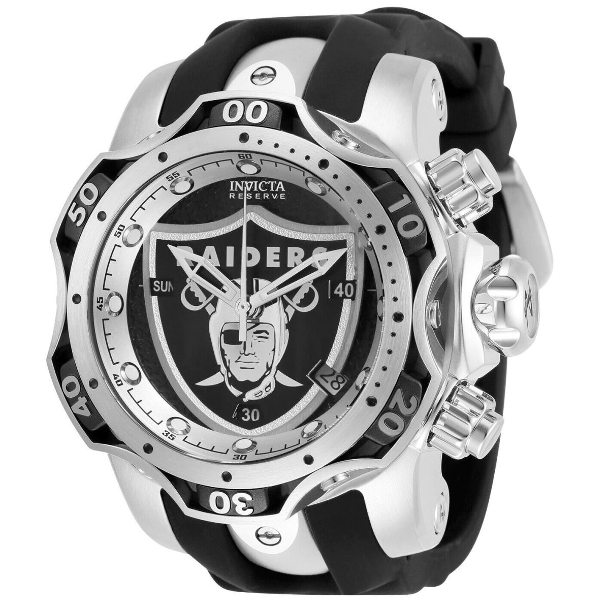 Invicta 33083 Venom Nfl Las Vegas Raiders Swiss Chronograph Watch 52.5MM