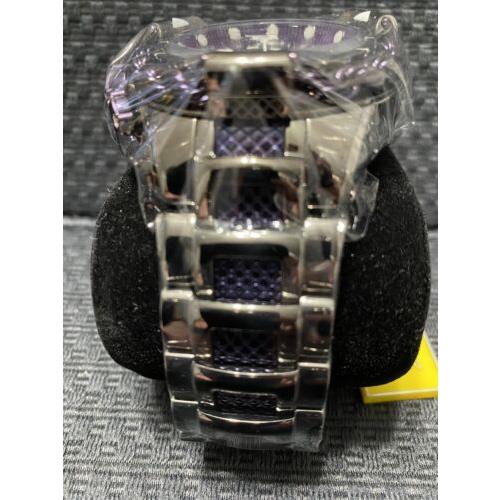 Invicta watch  - Purple & Silver Mother Of Pearl W/ Black & White Accents Dial, Gunmetal With Purple Center Links Band, Purple & Gunmetal Bezel Bezel 12