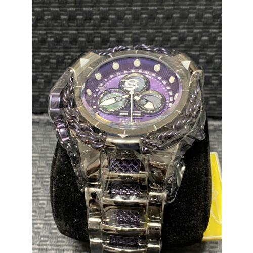 Invicta watch  - Purple & Silver Mother Of Pearl W/ Black & White Accents Dial, Gunmetal With Purple Center Links Band, Purple & Gunmetal Bezel Bezel 13