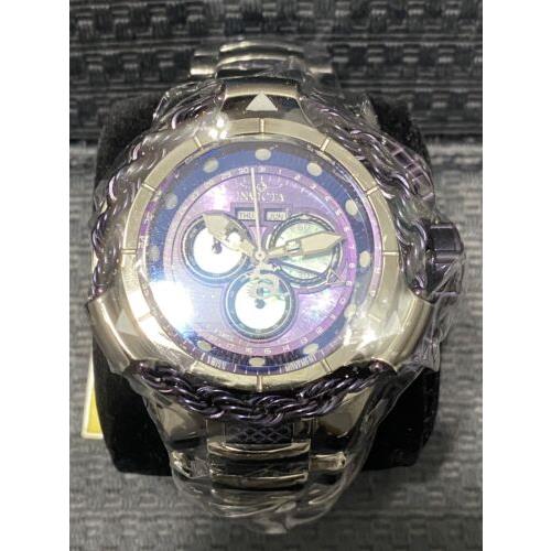 Invicta watch  - Purple & Silver Mother Of Pearl W/ Black & White Accents Dial, Gunmetal With Purple Center Links Band, Purple & Gunmetal Bezel Bezel 14