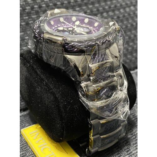 Invicta watch  - Purple & Silver Mother Of Pearl W/ Black & White Accents Dial, Gunmetal With Purple Center Links Band, Purple & Gunmetal Bezel Bezel 19