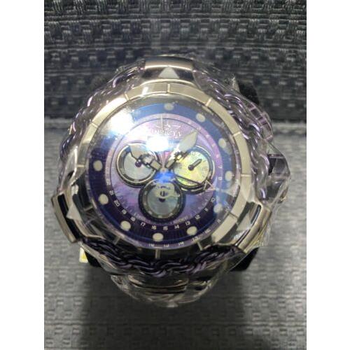 Invicta watch  - Purple & Silver Mother Of Pearl W/ Black & White Accents Dial, Gunmetal With Purple Center Links Band, Purple & Gunmetal Bezel Bezel 1