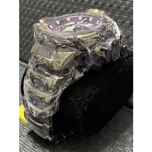 Invicta watch  - Purple & Silver Mother Of Pearl W/ Black & White Accents Dial, Gunmetal With Purple Center Links Band, Purple & Gunmetal Bezel Bezel 2
