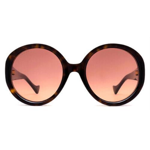 Gucci GG1256S Sunglasses Havana Red Gradient Double 56mm