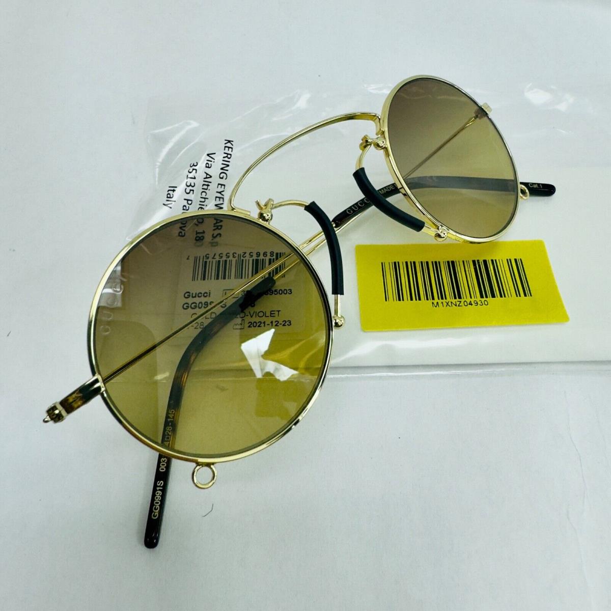 Gucci sunglasses  - 003 , Gold Frame, Brown Lens 6