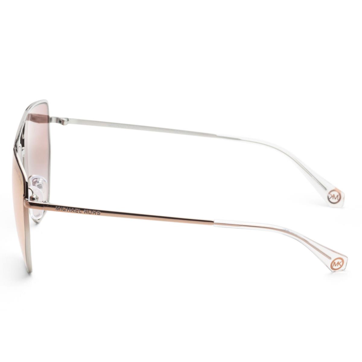 Michael Kors Women`s Paros MK1126-11086F 60mm Rose Gold Silver Sunglasses