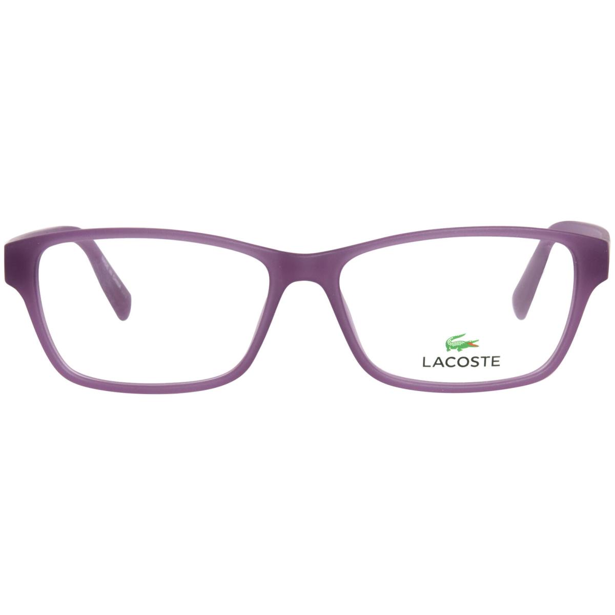 Lacoste L3650 514 Eyeglasses Frame Youth Matte Violet Lumi Full Rim 50mm - Frame: Purple