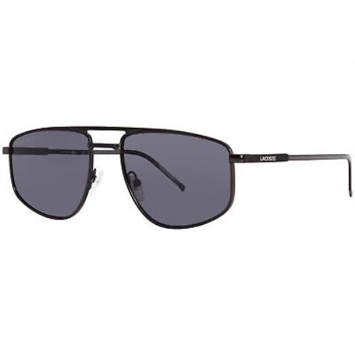 Lacoste L254S 021 Sunglasses Men`s Matte Dark Grey/dark Grey Pilot Style 57mm