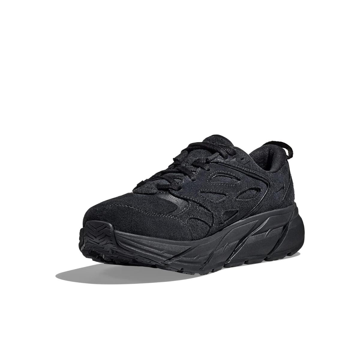 Unisex Sneakers Athletic Shoes Hoka Clifton L Suede Black/Black