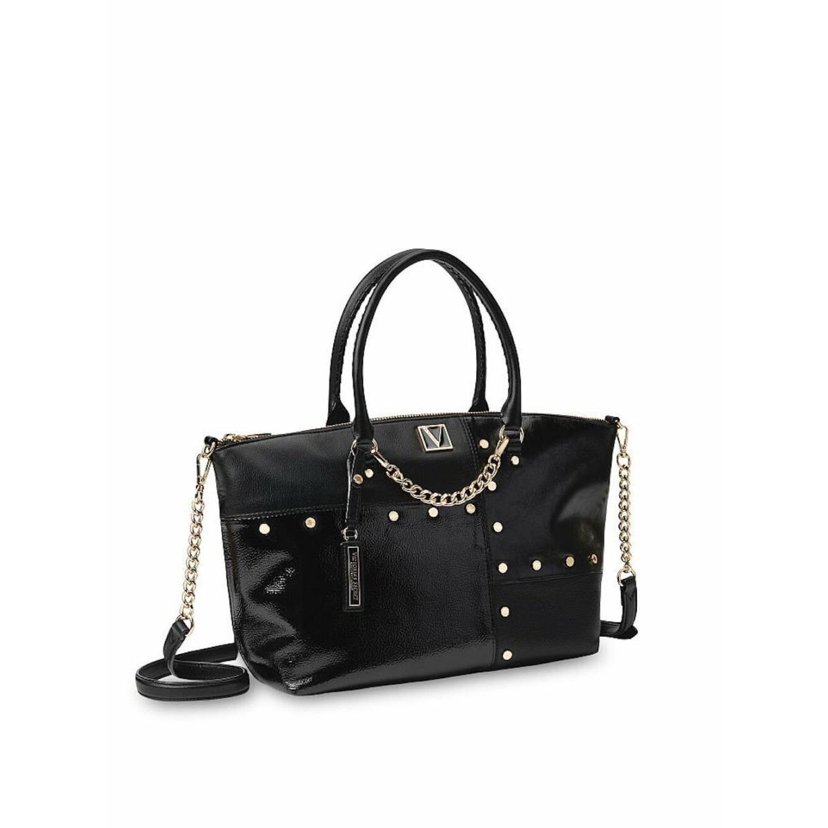 Victoria S Secret The Victoria Slouchy Satchel Bag Black - Exterior: Black, Lining: Black, Handle/Strap: Black