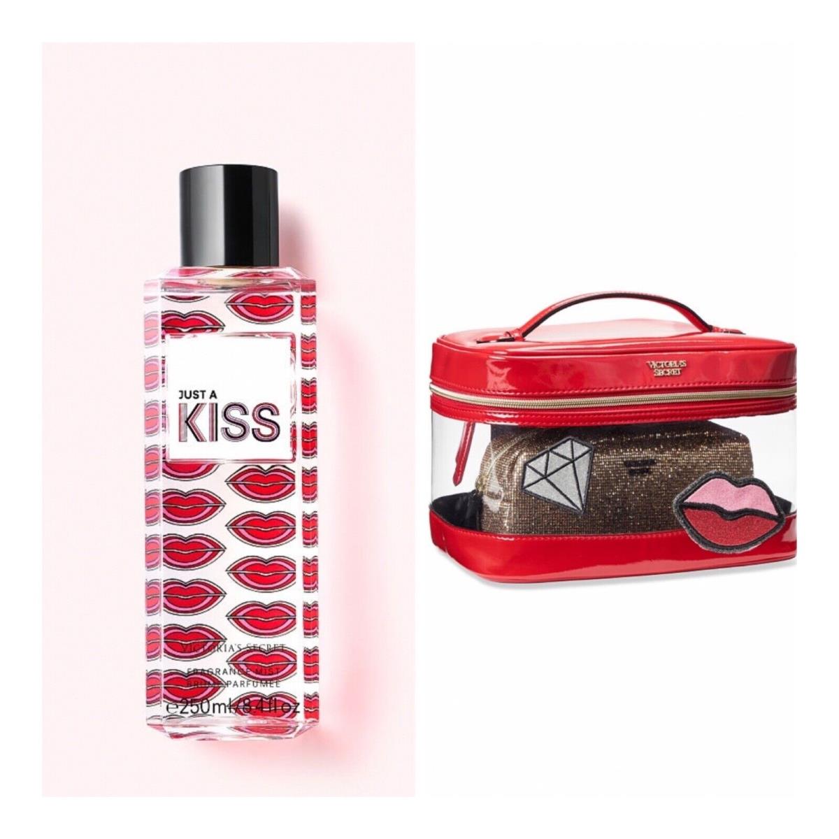 Victoria s Secret Just A Kiss Fragrance Mist and VS Train Case