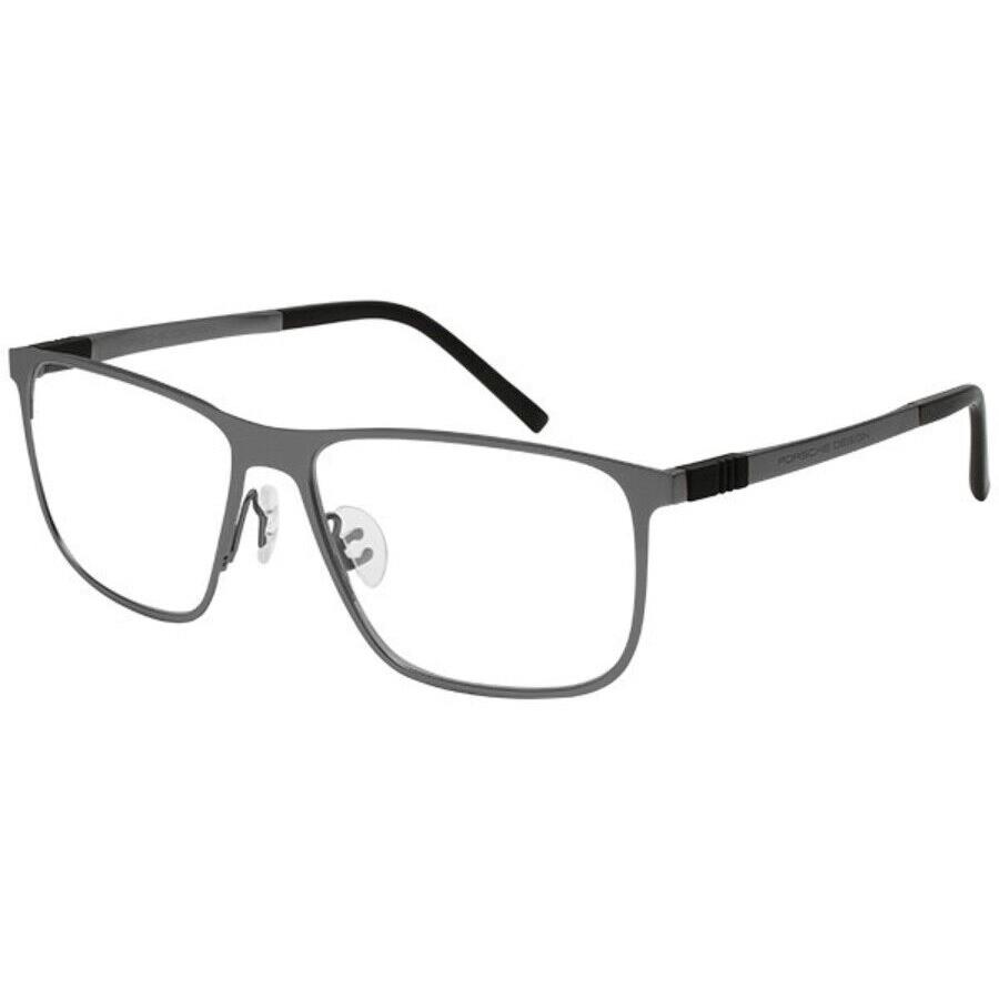 Porsche Design Eyeglasses Optical Frame P8276 C Gun 57-16-145 w Porsche Case