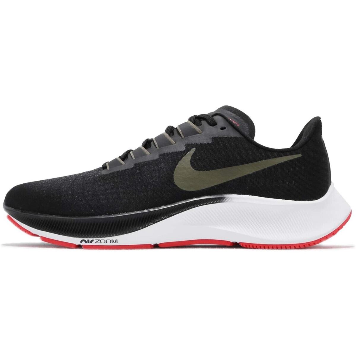 Nike Mens Air Zoom Pegasus 37 Running Shoes BQ9646 004 - Black medium olive aura