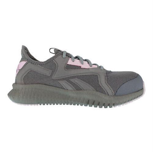 Reebok Womens Grey/pink Textile Work Shoes Flexagon Athletic CT EH - Grey/Pink