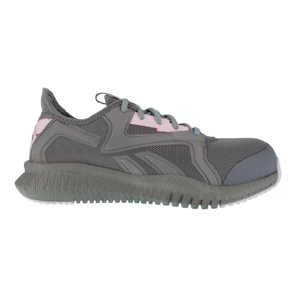 Reebok Womens Grey/pink Textile Work Shoes Flexagon Athletic CT EH M