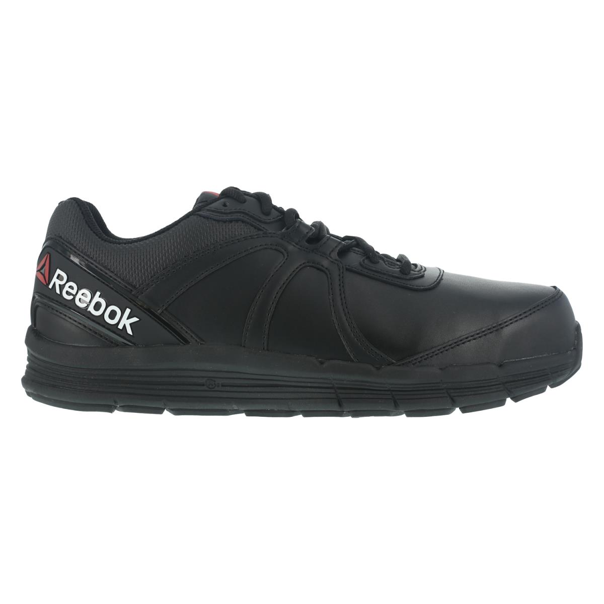Reebok Mens Black Leather Work Shoes Cross Trainer ST M