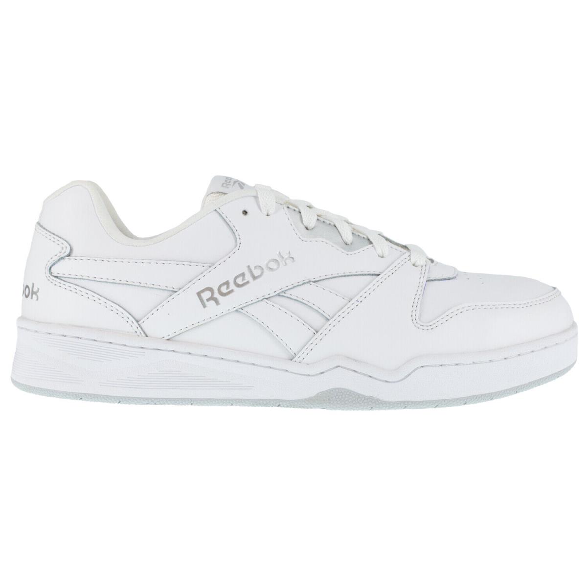 Reebok Mens White Leather Work Shoes Low Cut Sneaker CT