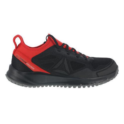 Reebok Mens Black Mesh Work Shoes ST AT Trail Run Oxford - Black