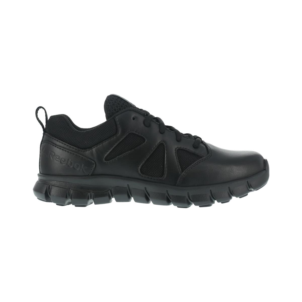 Reebok Mens Black Leather Work Shoes Soft Toe Oxfords M