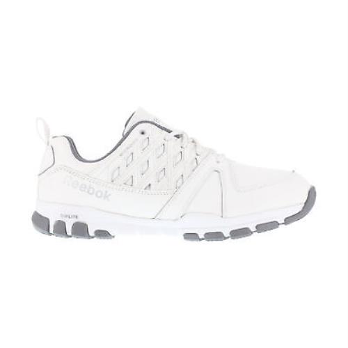 Reebok Mens White Leather Work Shoes Sublite Athletic - White