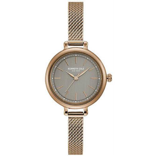 Kenneth Cole KC50065006 Light Grey Dial Rose Gold Stainless Steel Women`s Watch