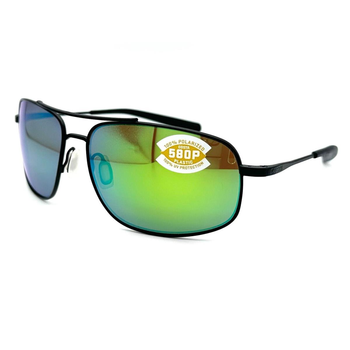 Costa Del Mar Shipmaster Sunglasses Satin Black/green Mirror 580Plastic