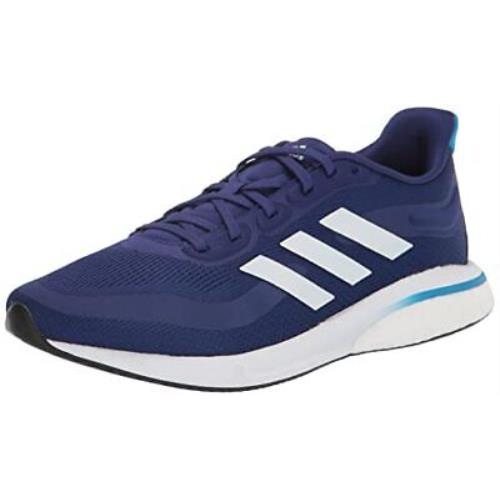 Adidas Men`s Supernova + Running Shoes Legacy Indigo/white/blue Rush 9.5 - Blue