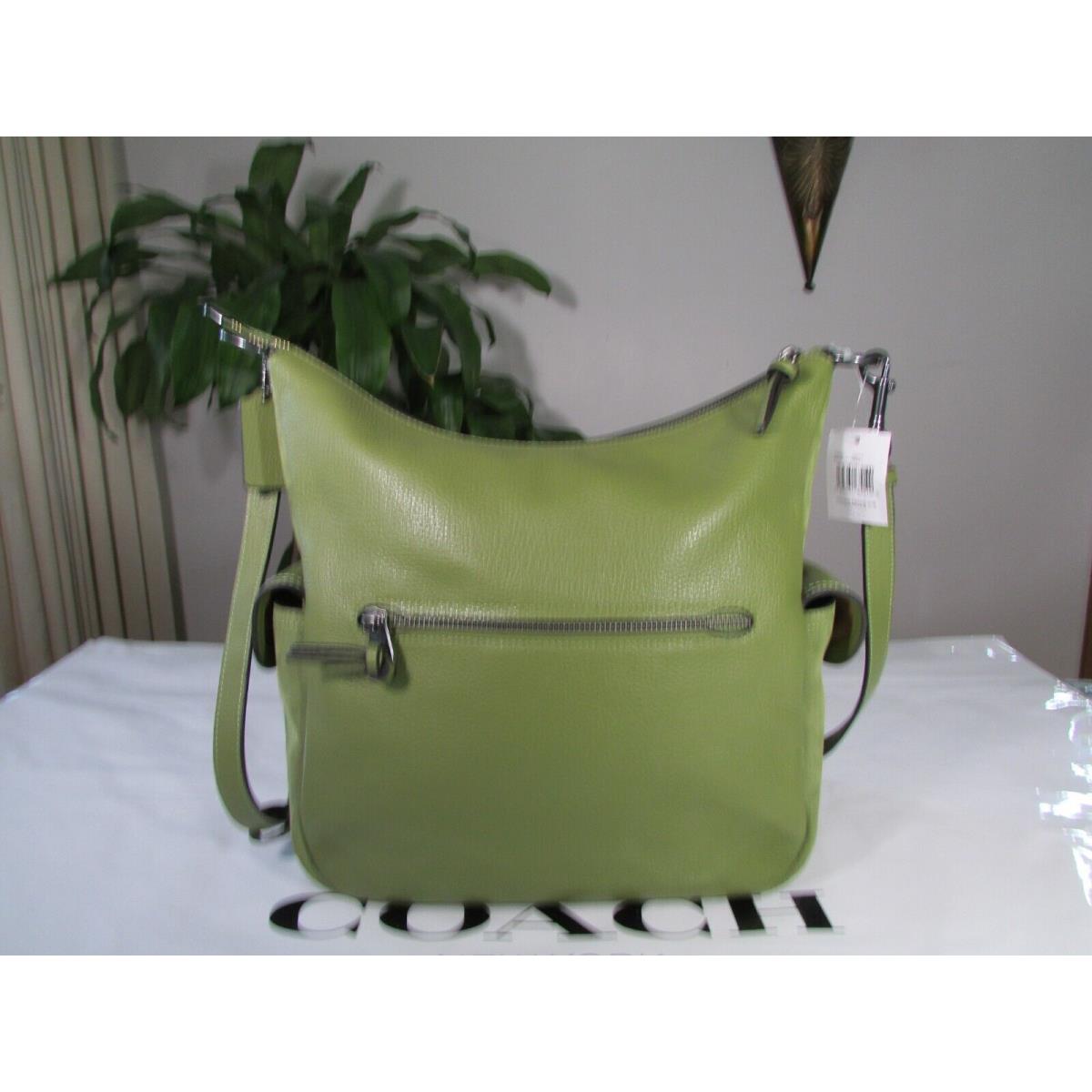 NWT Coach Pebble Leather Mix Pennie Shoulder Bag C1522 Olive Green