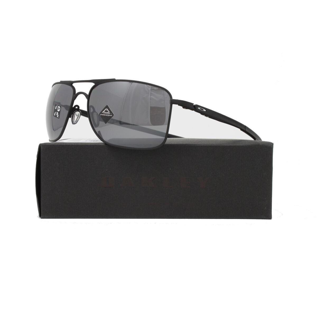 Oakley Sunglasses Gauge 8 OO4124 Color 02 Matte Black Polarized Size 62mm - Black Frame, Black Lens